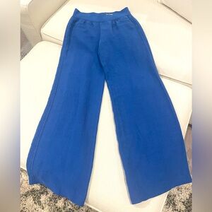 Lilly Pulitzer, XS,  Corsica Blue Linen Beach Palazzo Pants, NWT, Stretch waist